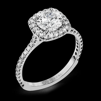 ZR1562 Engagement Ring in 14k Gold with Diamonds