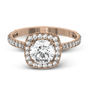 ZR1562 Engagement Ring in 14k Gold with Diamonds