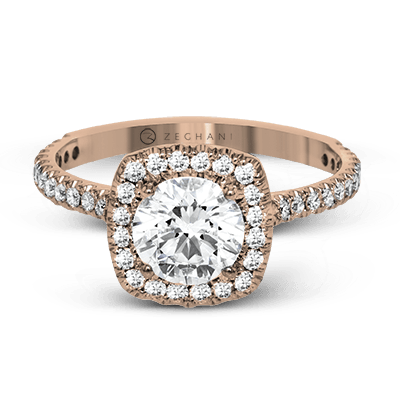 ZR1562 Engagement Ring in 14k Gold with Diamonds