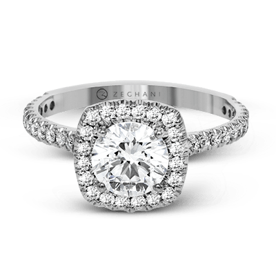 ZR1562 Engagement Ring in 14k Gold with Diamonds