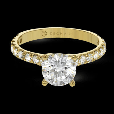 ZR1563 Engagement Ring in 14k Gold with Diamonds