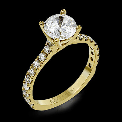 ZR1563 Engagement Ring in 14k Gold with Diamonds