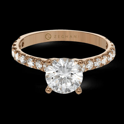 ZR1563 Engagement Ring in 14k Gold with Diamonds