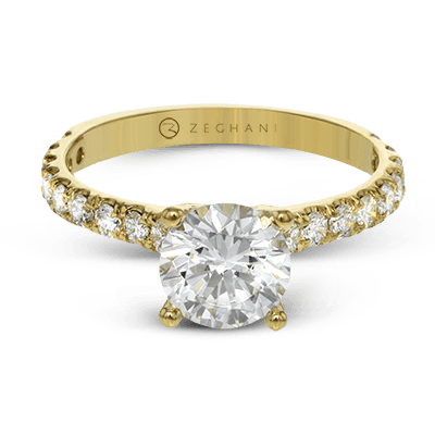 ZR1563 Engagement Ring in 14k Gold with Diamonds