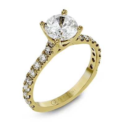 ZR1563 Engagement Ring in 14k Gold with Diamonds