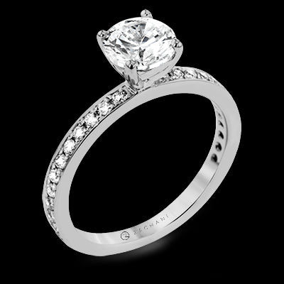 ZR1564 Engagement Ring in 14k Gold with Diamonds