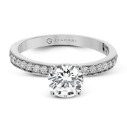 ZR1564 Engagement Ring in 14k Gold with Diamonds