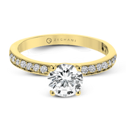 ZR1564 Engagement Ring in 14k Gold with Diamonds