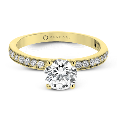 ZR1564 Engagement Ring in 14k Gold with Diamonds