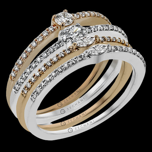 ZR1584 Right Hand Ring in 14k Gold with Diamonds