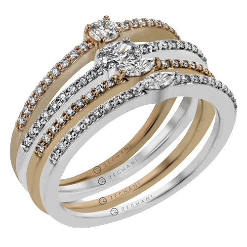 ZR1584 Right Hand Ring in 14k Gold with Diamonds