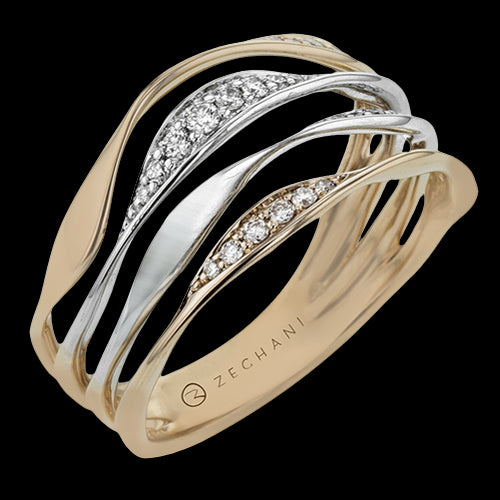 ZR1585 Right Hand Ring in 14k Gold with Diamonds