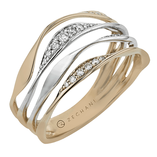 ZR1585 Right Hand Ring in 14k Gold with Diamonds