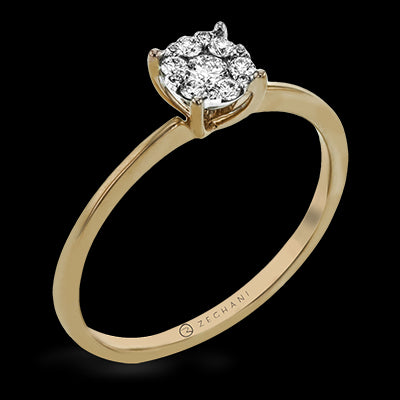 ZR1587 Engagement Ring in 14k Gold with Diamonds