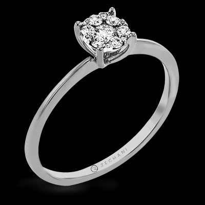ZR1587 Engagement Ring in 14k Gold with Diamonds