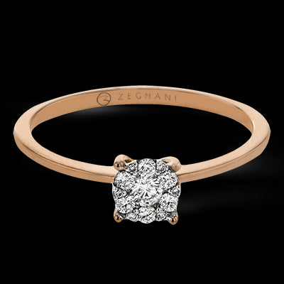 ZR1587 Engagement Ring in 14k Gold with Diamonds