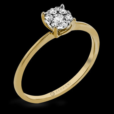 ZR1587 Engagement Ring in 14k Gold with Diamonds
