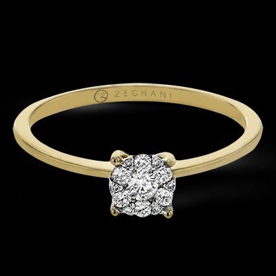 ZR1587 Engagement Ring in 14k Gold with Diamonds
