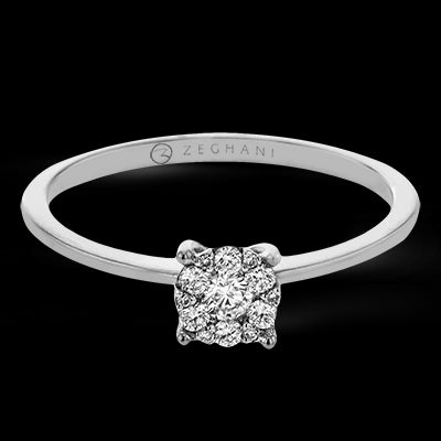 ZR1587 Engagement Ring in 14k Gold with Diamonds