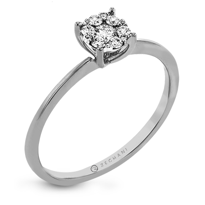 ZR1587 Engagement Ring in 14k Gold with Diamonds