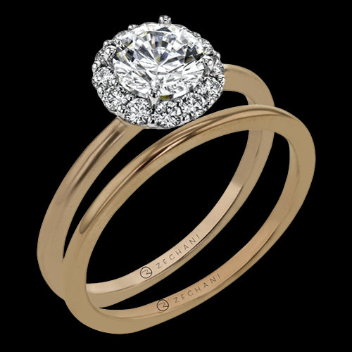 ZR1589 Wedding Set in 14k Gold with Diamonds