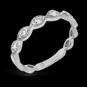 ZR1609 Anniversary Ring in 14k Gold with Diamonds