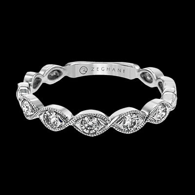 ZR1609 Anniversary Ring in 14k Gold with Diamonds