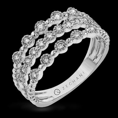 ZR1610 Right Hand Ring in 14k Gold with Diamonds