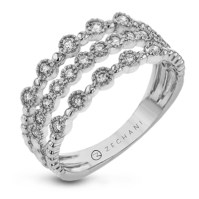 ZR1610 Right Hand Ring in 14k Gold with Diamonds