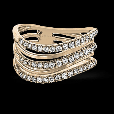 ZR1611 Right Hand Ring in 14k Gold with Diamonds