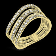 ZR1611 Right Hand Ring in 14k Gold with Diamonds