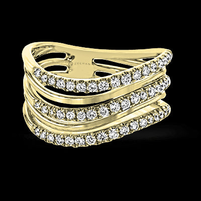 ZR1611 Right Hand Ring in 14k Gold with Diamonds