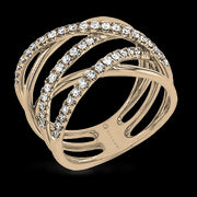ZR1612 Right Hand Ring in 14k Gold with Diamonds