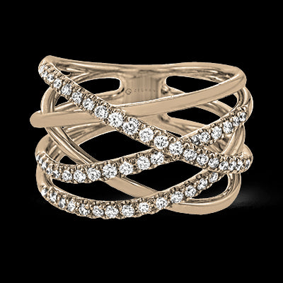 ZR1612 Right Hand Ring in 14k Gold with Diamonds