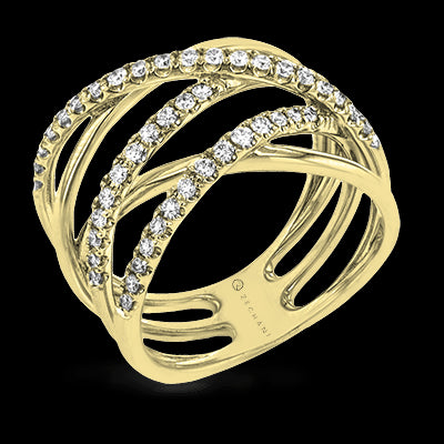 ZR1612 Right Hand Ring in 14k Gold with Diamonds