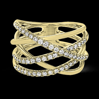 ZR1612 Right Hand Ring in 14k Gold with Diamonds