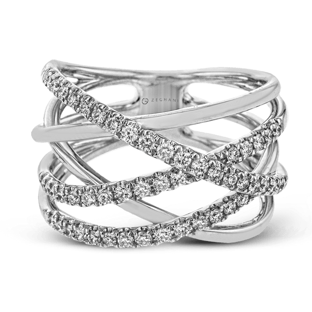 ZR1612 Right Hand Ring in 14k Gold with Diamonds