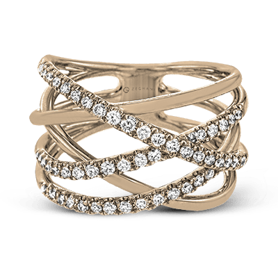 ZR1612 Right Hand Ring in 14k Gold with Diamonds