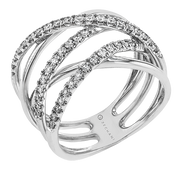 ZR1612 Right Hand Ring in 14k Gold with Diamonds