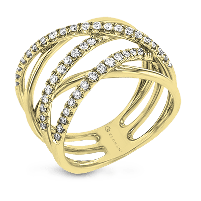 ZR1612 Right Hand Ring in 14k Gold with Diamonds