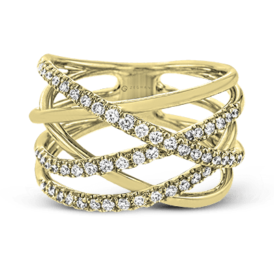 ZR1612 Right Hand Ring in 14k Gold with Diamonds