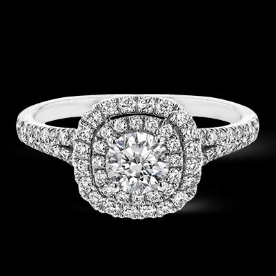 ZR1613 Engagement Ring in 14k Gold with Diamonds