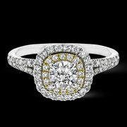 ZR1613 Engagement Ring in 14k Gold with Diamonds