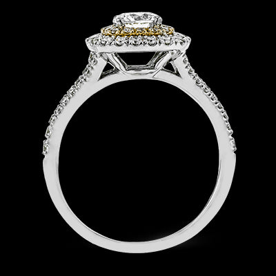 ZR1613 Engagement Ring in 14k Gold with Diamonds