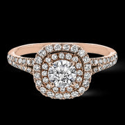 ZR1613 Engagement Ring in 14k Gold with Diamonds