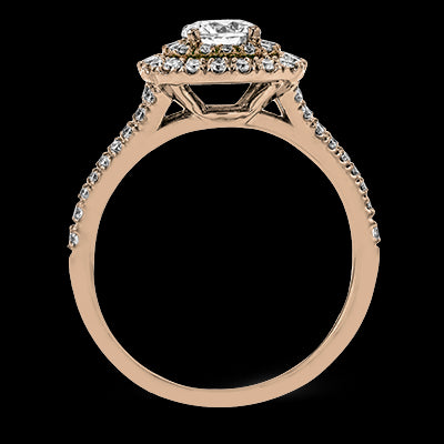 ZR1613 Engagement Ring in 14k Gold with Diamonds