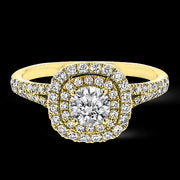 ZR1613 Engagement Ring in 14k Gold with Diamonds