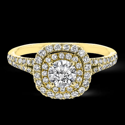 ZR1613 Engagement Ring in 14k Gold with Diamonds
