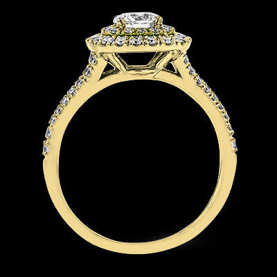 ZR1613 Engagement Ring in 14k Gold with Diamonds