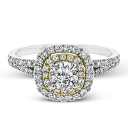 ZR1613 Engagement Ring in 14k Gold with Diamonds